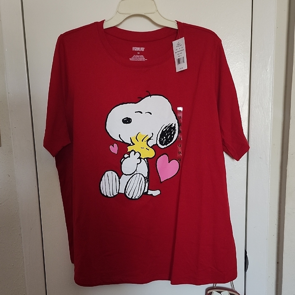 Red Snoopy Women Tee